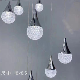 5头水滴球吊灯串【运费自理】