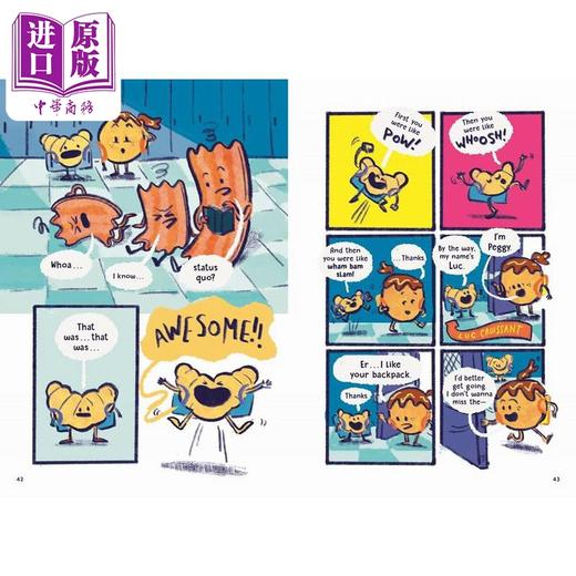 【中商原版】桥梁漫画 超级煎饼 Super Pancake 英文原版 小初文学 儿童漫画故事图画书 进口图书 幽默笑话故事书图画图像小说 商品图3