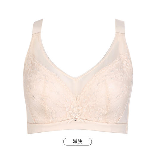 都市丽人完美包容C杯适穿蕾丝内衣超薄款3/4杯常规文胸软钢圈四排扣新年本命年红品YB33S8 商品图4