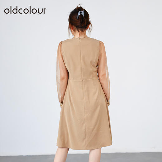 oldcolour欧珂秋商场同款简约气质设计款纯色连衣裙女O32103285 商品图4