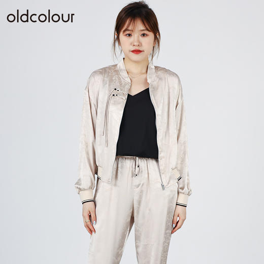 oldcolour2022秋商场同款文艺气质休闲短款长袖外套O31041106 商品图1