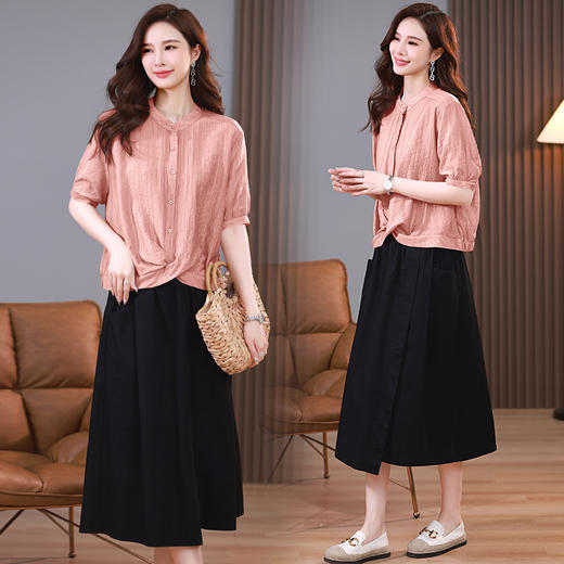 时尚气质，新款休闲修身减龄透气女神两件套套裙HR-MUZL673T-10 商品图2