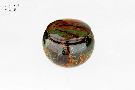 三希堂  流霞系列  敦煌大漆圆茶罐 商品图4