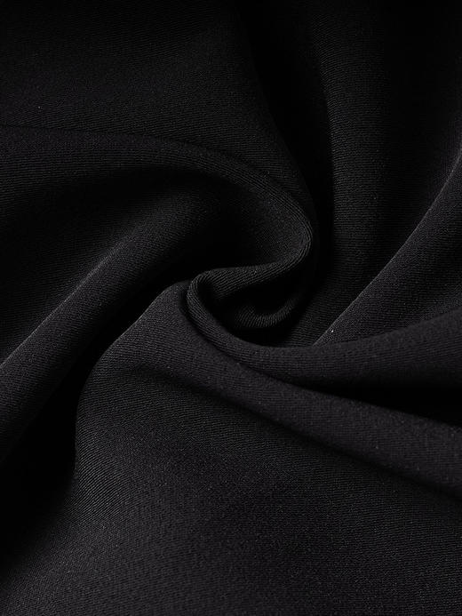 剩S/M/L/XL 米思阳2026春季新款通勤时尚设计感连衣裙系带撞色长袖裙子女2590 商品图2