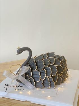 「女士」黑天鹅 巧克力羽毛