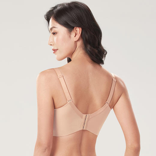 都市丽人舒软挺塑AB杯适穿蕾丝调整型文胸中厚款3/4杯塑身文胸无钢圈内衣四排扣LJ34H3 商品图2