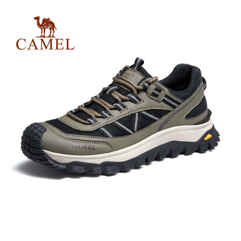 骆驼2025春夏季3M反光厚底缓震城市户外网面轻徒步鞋 G13S342069