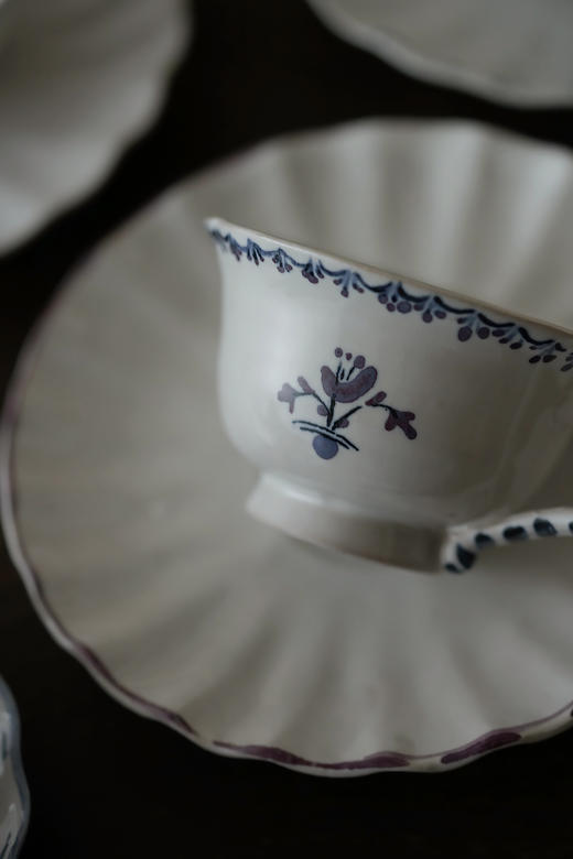 中田雄一95Demi咖啡套杯 紫Delft花文 商品图3
