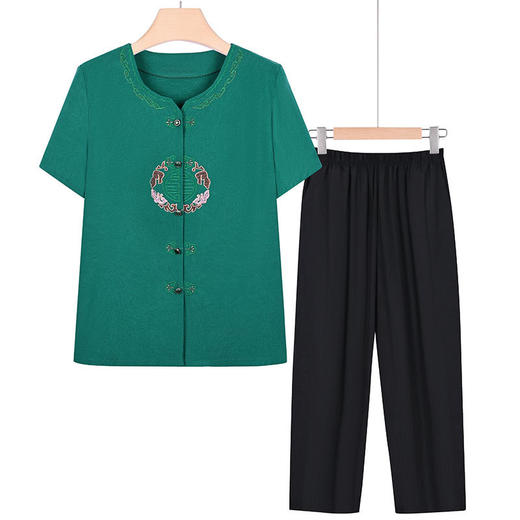 妈妈装夏季休闲家居服套装，宽松大码奶奶装两件套TYWF-A687DEKA19 商品图6