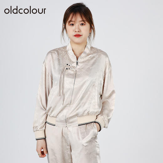 oldcolour2022秋商场同款文艺气质休闲短款长袖外套O31041106 商品图0