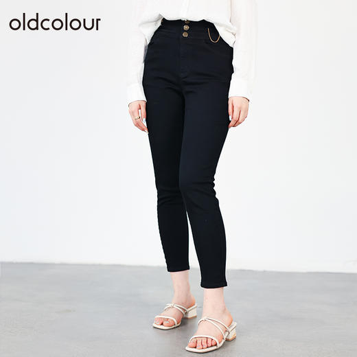 oldcolour春秋商场同款修身高腰显瘦弹力小脚牛仔裤女O31113104 商品图1