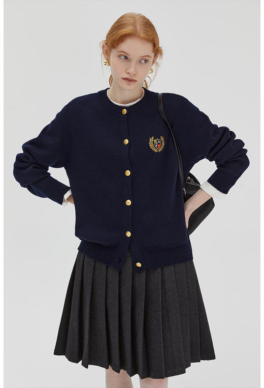 学院刺绣针织开衫 商品图4