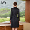 IWY/黑色长袖西装连衣裙女士高级感正式场合职业套裙气质修身Q758 商品缩略图3