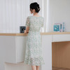 【清仓超15天不保价】奢姿2025年夏季新款大码女装碎花裙子胖妹妹方领鱼尾时尚连衣裙9932825862【1】 商品缩略图3