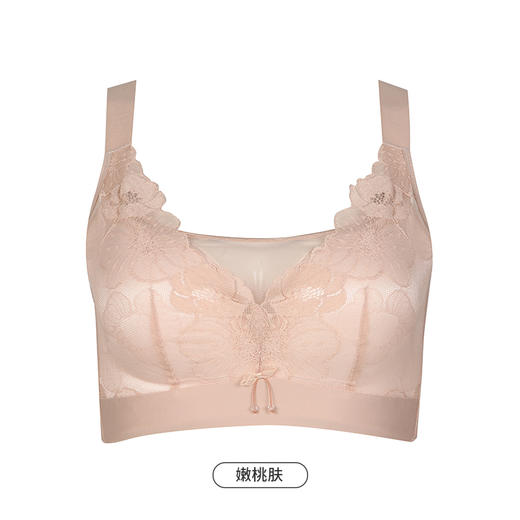 都市丽人舒软挺塑BC杯适穿蕾丝调整型文胸薄款3/4杯塑身文胸无钢圈内衣五排扣新年本命年红品LJ32K5 商品图8