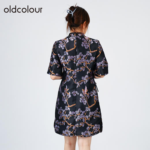 oldcolour春秋新款连衣裙复古气质刺绣新中式旗袍O31101111 商品图3