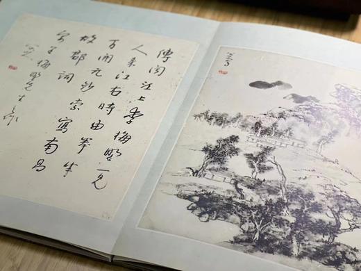 《八大山人山水册》，胡弘杰 编，绸面，经折装开本：787mm×1092mm， 6开，西泠印社出版社2023年7月一版一印。定价360，售价280元。 商品图6