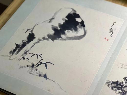 《八大山人山水册》，胡弘杰 编，绸面，经折装开本：787mm×1092mm， 6开，西泠印社出版社2023年7月一版一印。定价360，售价280元。 商品图9