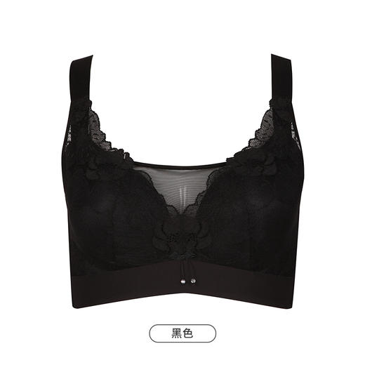 都市丽人舒软挺塑BC杯适穿蕾丝调整型文胸薄款3/4杯塑身文胸无钢圈内衣五排扣新年本命年红品LJ32K5 商品图9