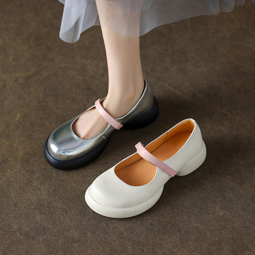 时尚百搭，厚底粗跟玛丽珍单鞋XWJ-X333-3 商品图5