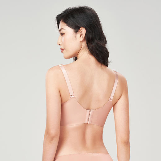 都市丽人舒软挺塑B杯适穿蕾丝调整型文胸中厚款3/4杯塑身文胸无钢圈内衣四排扣LJ34M1 商品图2
