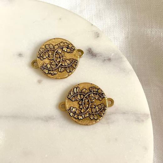 北京仓｜Gigi Paris-叶片 双C Logo-金色大号 Vintage纽扣  项链［法国设计师］ 商品图3