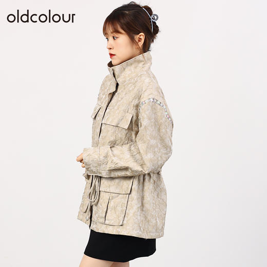 oldcolour欧珂秋季气质宽松显瘦休闲工装中款外套女O33042382 商品图2