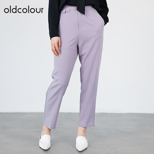 oldcolour春秋商场同款气质百搭高腰宽松休闲裤女通勤O31073162 商品图1
