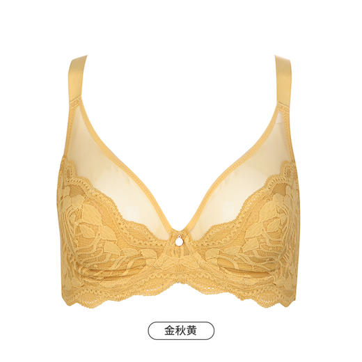 都市丽人完美包容C杯适穿蕾丝内衣超薄款3/4杯常规文胸软钢圈三排扣LB33S1 商品图8
