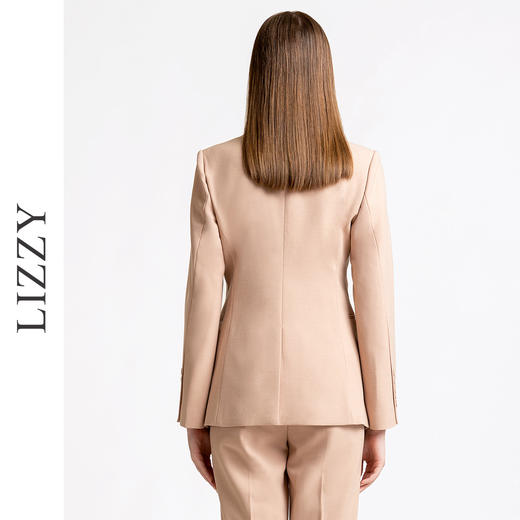 LIZZY 早秋 经典老钱风优雅知性气质OL范简约通勤修身西装外套+小脚长裤7866 商品图6