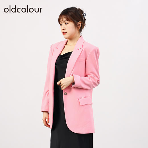 oldcolour欧珂秋季简约休闲气质显瘦西装外套女O33048360 商品图3