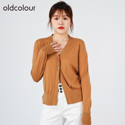 oldcolour2022秋商场同款法式复古温柔气质针织短外套O31053102 商品图2