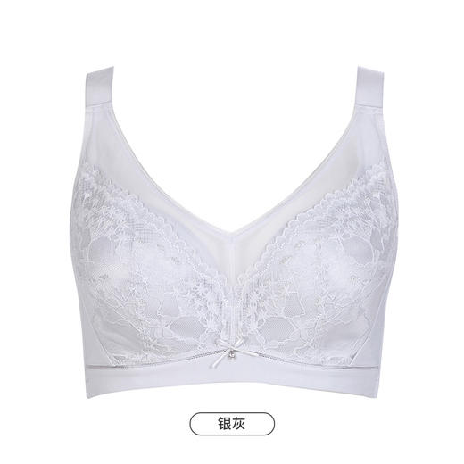 都市丽人完美包容C杯适穿蕾丝内衣超薄款3/4杯常规文胸软钢圈四排扣新年本命年红品YB33S8 商品图5