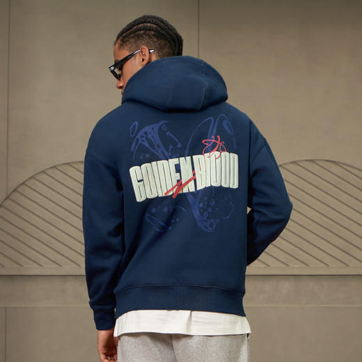 有志者UZIS篮球运动卫衣男士休闲宽松连帽套头衫秋冬保暖上衣血脉 商品图3