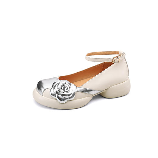 时尚百搭，圆头花朵厚底单鞋WXJ-X333-5 商品图12