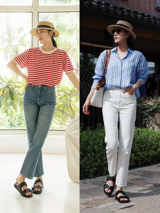 土耳其bossa面料 简约法式风格 法棍牛仔裤 商品图0