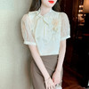 法式风感立体花朵雪纺衬衫漂亮国风别致小衫SDJ37617019 商品缩略图3