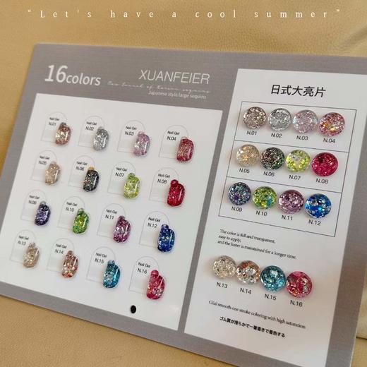 【秒杀价】16色日式罐装大亮片胶 商品图2