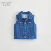 马克珍妮秋装新款 男童纯棉时尚牛仔马甲 儿童上衣231851 商品缩略图0