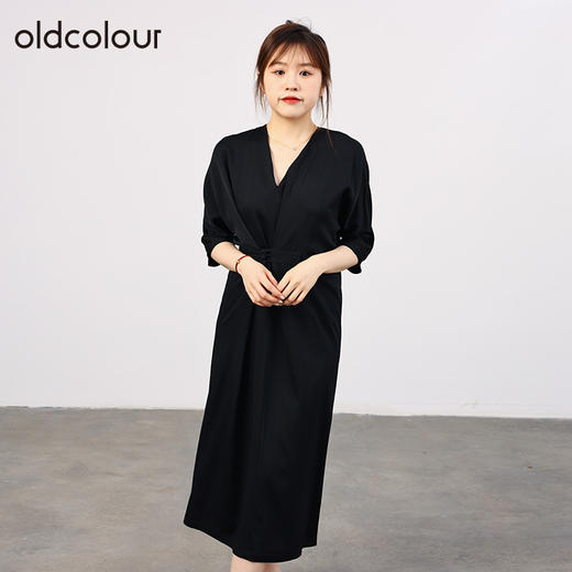 oldcolour欧珂秋商场同款设计感基础通勤长袖连衣裙HO35102519 商品图3