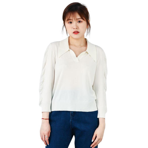 oldcolour2022秋商场同款简约休闲气质百搭针织衫女通勤O32052240 商品图4