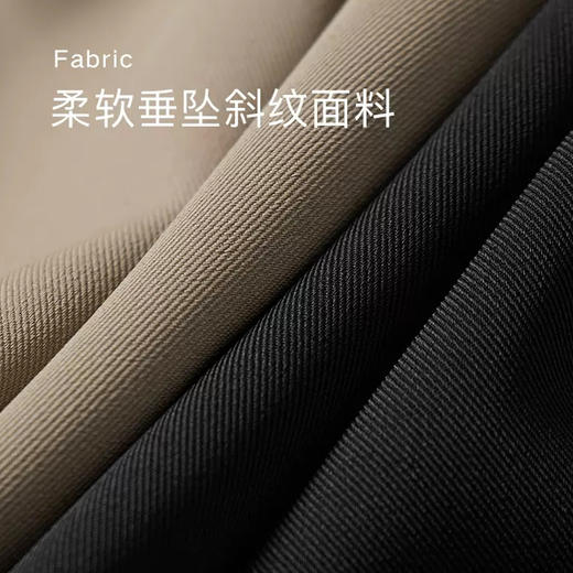 时尚叠搭式休闲阔腿裤，慵懒风、纯色垂感阔腿裤 商品图4