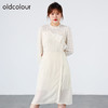 oldcolour欧珂女商场同款百搭气质通勤蕾丝长袖连衣裙女O34103467 商品缩略图1