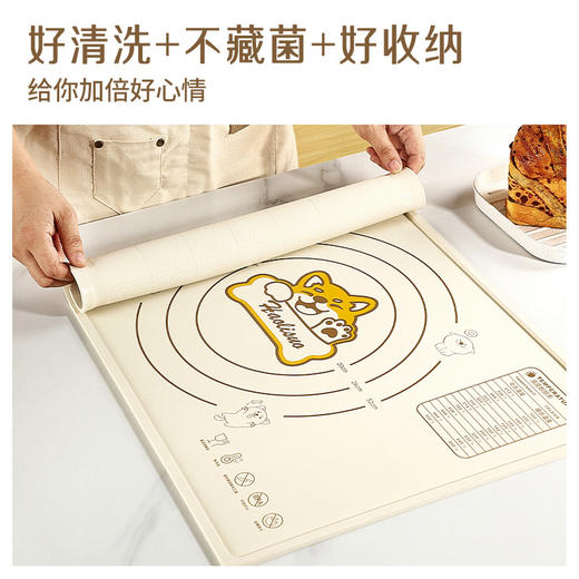 「萌趣款擀面垫」硅胶垫家用擀面垫和面垫大号揉面垫食品硅胶面板烘焙擀面垫子厨房用品 商品图2