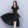 气质优雅，时尚V领百搭潮流不规则连衣裙HR-QY20537-1 商品缩略图3
