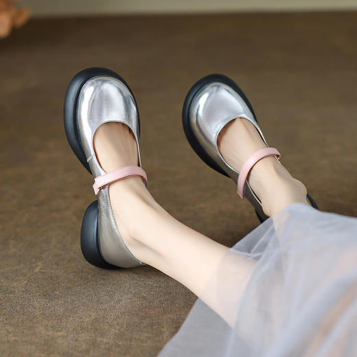 时尚百搭，厚底粗跟玛丽珍单鞋XWJ-X333-3 商品图3