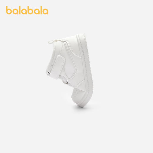 巴拉巴拉宝宝学步鞋婴儿鞋子童鞋秋冬加绒高帮新款防滑小白鞋 商品图2