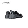 D:FUSE迪芙斯秋款单鞋女乐福鞋牛皮圆头钻饰厚底鞋女DF33112166 商品缩略图6