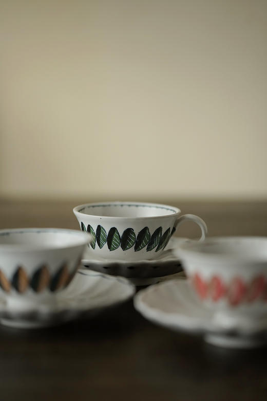 中田雄一65Demi咖啡套杯 叶莲纹 商品图3