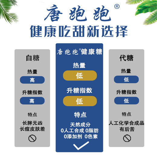 唐跑跑健康糖 味道不减 吸收减 0脂0添加0色素300g 商品图2